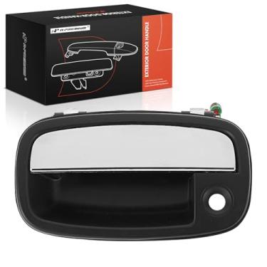 Imagem de A-Premium Maçaneta externa do lado do motorista dianteiro esquerdo compatível com Kia Sportage 2000 2001 2002, caixa preta com alavanca cromada, substituição # 0K08B-59410XX