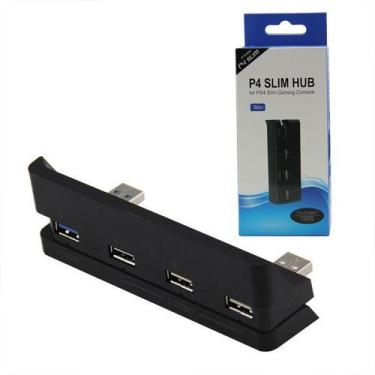 Imagem de Hub USB 4 Portas Compatível Com Playstation 4 PS4 Slim Carregador Adap