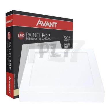 Imagem de Plafon 18w Quadrado Sobrepor Painel Led Branco Morno - Avant, Neutra, 