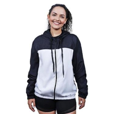 Imagem de Corta Vento Sem Tela Feminino - TechMalhas, Preto, Branco, P