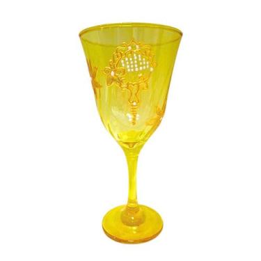 Imagem de Taça Oxum Abebê Lírio Amarela Luxo 365ml  Vidro - Nadir