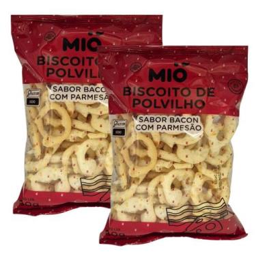 Imagem de Kit 2 Biscoito de Polvilho Mió Sabor Bacon com Parmesão 80g