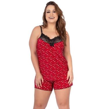 Imagem de Kit 5 Baby Doll Liganete Plus Size Estampado Rendado e Short - Bella F
