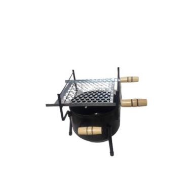Imagem de Churrasqueira Botijão a Carvão De Mesa Redondinha  C/Grelha Portátil P