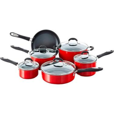 Imagem de Conjunto Panelas Cuisinart Advantage Vermelho 11P 55-11R