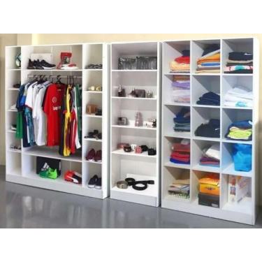 Imagem de Expositor Colméia Cabideiro Nichos = 3 Peças = Loja Roupas - MAGIA