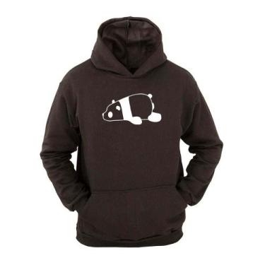Imagem de Moletom Masculino Canguru Estampa Panda com Capuz Conforto - Ragor, M,