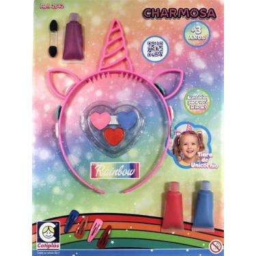 Imagem de Charmosa Rainbow Tiara Maquiagem Infantil Unicornio - Cotiplás