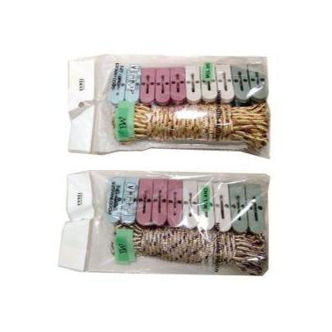 Imagem de Kit 1 Cordão Varal + 10 Pregadores de Plástico Coloridos 10 Metros - M