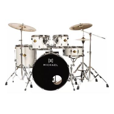 Imagem de Bateria Acústica Michael Legacy Profissional Sparkle Silver