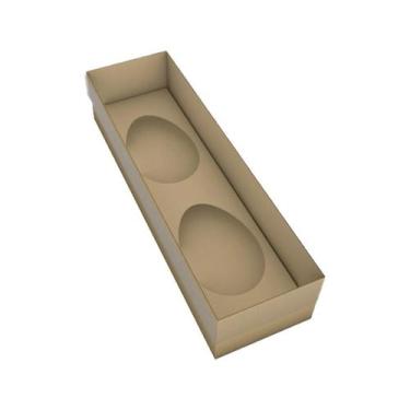 Imagem de 10 Unidades Caixa Kraft Para 2 Ovos 50g - Cia das Embalagens