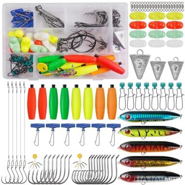 Imagem de Kit de fabricação de equipamento de peixe-gato, acessórios de pesca-gato, 152 peças, equipamento de peixe-gato com plataforma de santee, linha de chocalho, boia, boia, boia, boia de peixe-gato, gancho
