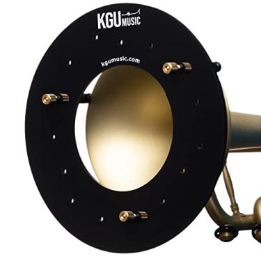 Imagem de Deflector KGUBrass para trompetes, trombones, trombones de baixo, fliscornes, espelho trompete, defletor acrílico para trompete (trompete, preto)