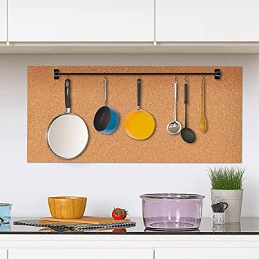 Imagem de YCCYYCCY Quadro de Cortiça Autoadesivo, Placa de Cortiça Natural Premium 3mm, 40x80cm, Marrom Claro, Acabamento Natural