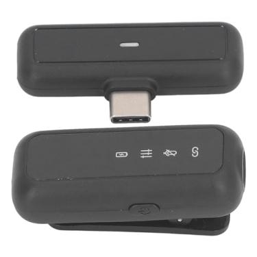 Imagem de Microfone de Lapela Sem Fio, Efeito de Reverberação Espacial, Mini Clipe No Microfone de Lapela para Gravação de Vídeo, Streaming Ao Vivo, Vlogging