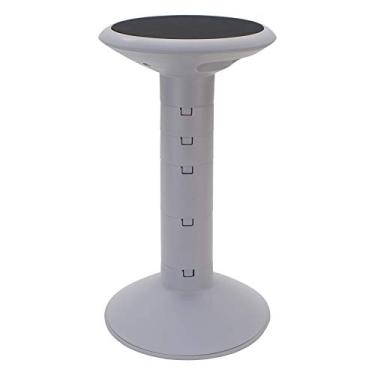 Imagem de Storex Banco de inclinação ativo – assento ergonômico para escritório flexível e mesas de pé, ajustável 30 a 60 cm de altura, cinza (00322A01C)