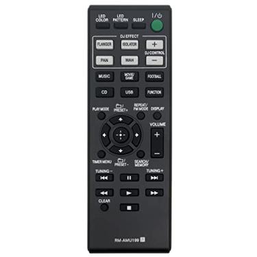 Imagem de Allimity Controle remoto de substituição RM-AMU199 RMAMU199 compatível com o sistema de áudio doméstico Sony SHAKE-55 MHC-V5 SHAKE-99 LBT-GPX555 SHAKE-33 SHAKE-77 MHC-GPX888 MHC-GPX555 SHAKE55 MHCV5