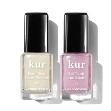 Imagem de LONDONTOWN Conjunto de cutículas de limpeza - Removedor de cutículas e esfregão de unhas de toque macio