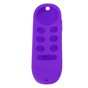 Imagem de Capa Protetora de Silicone para Chromecast Com Controle Remoto TV, Resistente à Pele, Leve e à Prova de Choque, para Sala de TV Familiar (Conjunto Roxo)