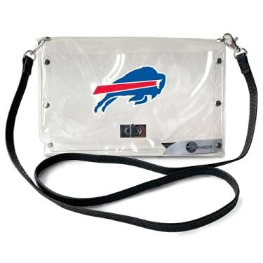 Imagem de Bolsa envelope feminina NFL Buffalo Bills com corrente de metal e logotipo da equipe, cor do time, tamanho único