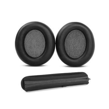 Imagem de DowiTech Almofadas auriculares profissionais e substituição de faixa de cabeça compatível com Anker Soundcore Life Almofadas auriculares Q30 Q35 BT com couro amigo da pele e espuma viscoelástica