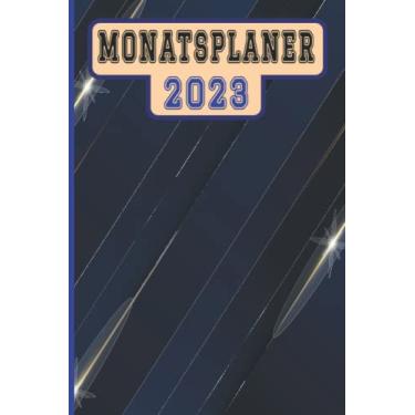 Imagem de Monatsplaner 2023: Mit Monatsübersicht & Kontakttabelle | DIN A5 (6x9 Zoll), 1 Monat auf 2 Seiten | Terminkalender, Wochenplaner, Kalenderbuch, …