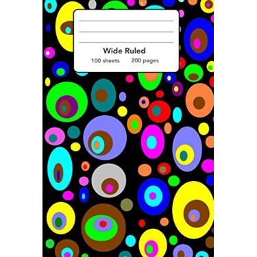 Imagem de Wide Ruled Composition Notebook 6"x9". Colorful circles Within Circles Abstract: 6" x 9". 200 Pages. Book Cover With Beautiful Colorful Circles Within Circles Abstract Art Background Pattern.
