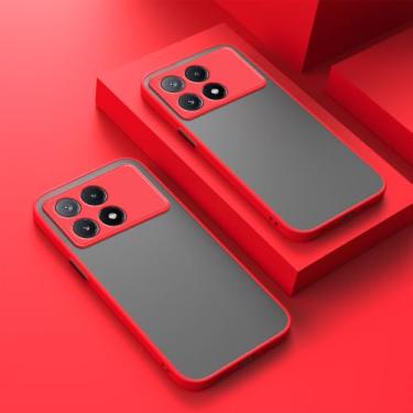 Imagem de Capa protetora à prova de choque fosca para Xiaomi Poco F6 X6 X5 Pro X4 GT X3 NFC M5 M4 M3 M6 Pro F5 Pro F3 F4 Capa protetora à prova de choque para telefone, vermelha, para POCO M6 4G