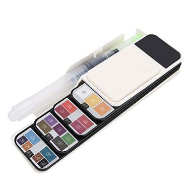 Imagem de Material Escolar Cores Kit de Pigmentos de Guache Sólido para Viagem Pintura Em Aquarela Ilustração Pintura Pintura Materiais de Arte para Iniciantes Crianças Tinta Aquarela