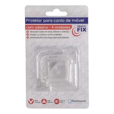 Imagem de Protetor Quina Canto Mesa Vidro Estantes Bebê Com 4 Protetores - Param