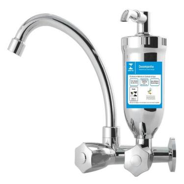 Imagem de Torneira Filtro Cozinha Bica Móvel Parede ABS 1085 C-25 ¼ Vol - ALPHA 