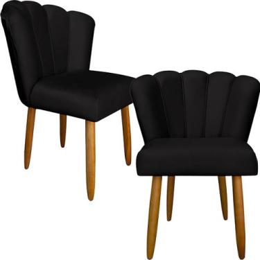 Imagem de Kit 2 Cadeiras Decorativas Pétala Para Mesa de Jantar, Cadeira para Pe
