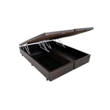 Imagem de Cama Box Baú King Size Bipartido Blindada 186x198x40cm