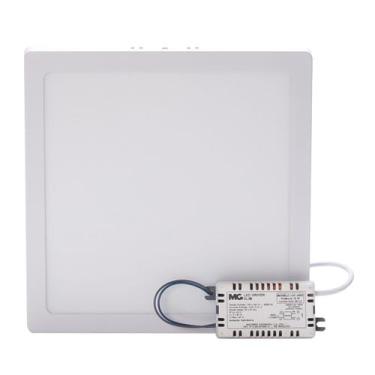 Imagem de kit 10 Plafon Led 18w Frio Quadrado Sobrepor Margirius, Branco, 110V/2