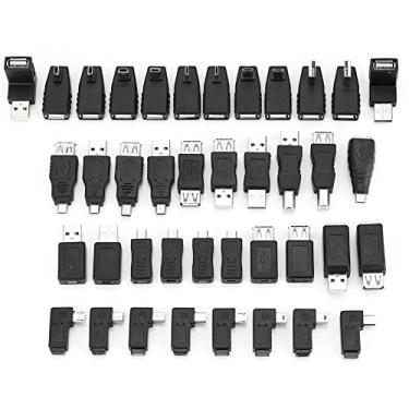 Imagem de Adaptador Mini Usb Múltiplos Usb2.0 Adaptadores Preto Pacote de 40 Múltiplos Adaptadores Usb2.0 Mini Micro Tipo B Conversores Macho Fêmea Conectores