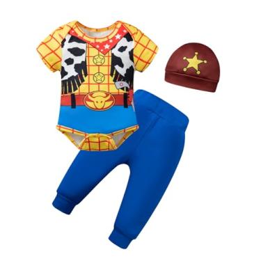 Imagem de bakjuno Macacão unissex para bebês, meninos, meninas, festas de Halloween, Amarelo, 3-6 Mothes