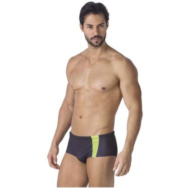 Imagem de Sunga elite preta e verde kauna swim, P