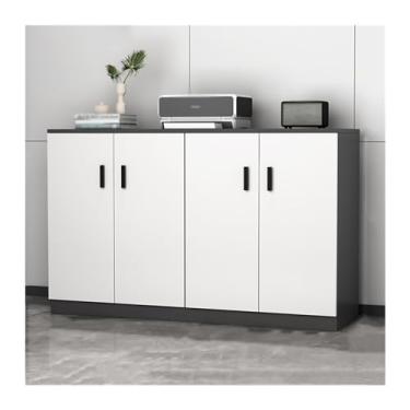 Imagem de LICONG-2020 Gabinete de arquivos, gabinete de dados, gabinete de armazenamento de escritório, armário de arquivo, armário curto, armário de madeira para escritório, armário de armazenamento, quatro