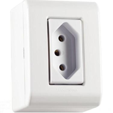 Imagem de Caixa De Sobrepor Com 1 Tomada 2p+t 20 A 250 V Tramontina Lizflex Bran