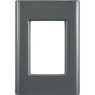 Imagem de Placa 3 Postos 4x2 Tramontina Giz Grafite Tramontina