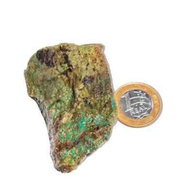 Imagem de 01 Malaquita Pedra Bruto Natural 100 a 150g 7 a 10cm Tipo C - Cristais