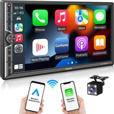 Imagem de Rádio Auto SJOYBRING com CarPlay e Android Auto Sem Fio
