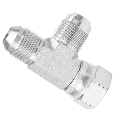 Imagem de Adaptador hidráulico de substituição 6602-08-08-08 1/5.1 cm macho JIC X 1/5.1 cm fêmea JIC giratório X 1/5.1 cm macho JIC aço carbono