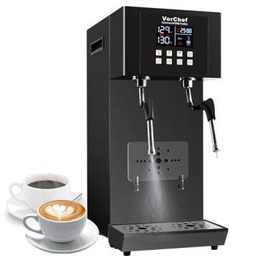 Imagem de Vorchef Espumador De Leite Comercial, Máquina Automática De Água Fervente A Vapor De 2 Varinhas 110 V 2200 W, Máquina Elétrica De Espumar Leite A Vapor, Máquina De Espuma De Leite Para Café, Vaporiz