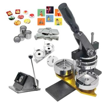 Imagem de CNAOHGHN Prensa Para CracháS, BotãO De íMã De Geladeira Para Fazer CracháS Com 50 * 50 Mm, Fabricante Profissional De CracháS De Metal + Cortador De Papel + 150 Componentes