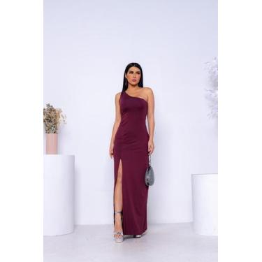 Imagem de Vestido Fenda Sem Manga Casamento Aniversário  - Gisele Freitas, Marsa