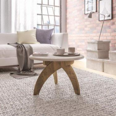 Imagem de Mesa de Centro 100% MDF Redonda Retrô Jade - Artely