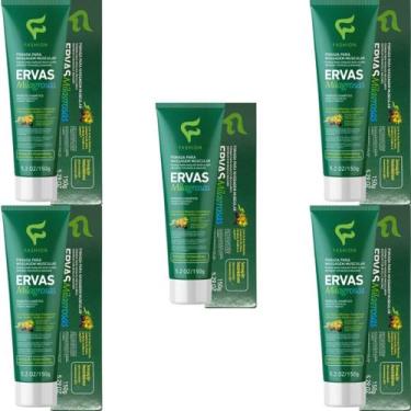 Imagem de 5 Pomada para Massagem Muscular Fashion Cosméticos Ervas Milagrosas Bi
