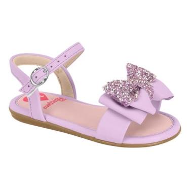 Imagem de Sandália Infantil Menina Bebê Laço Brilho Molekinha 2112.787