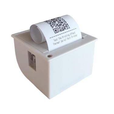 Imagem de TYLKMCS Impressora térmica embutida branca de 58 mm RS232/TTL Micro Panel Ticket Módulo de impressora serial de recibo térmico 5 a 9V
